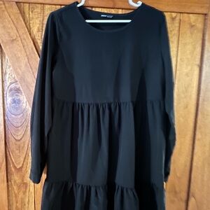 SHEIN Black Long Sleeve Dress
